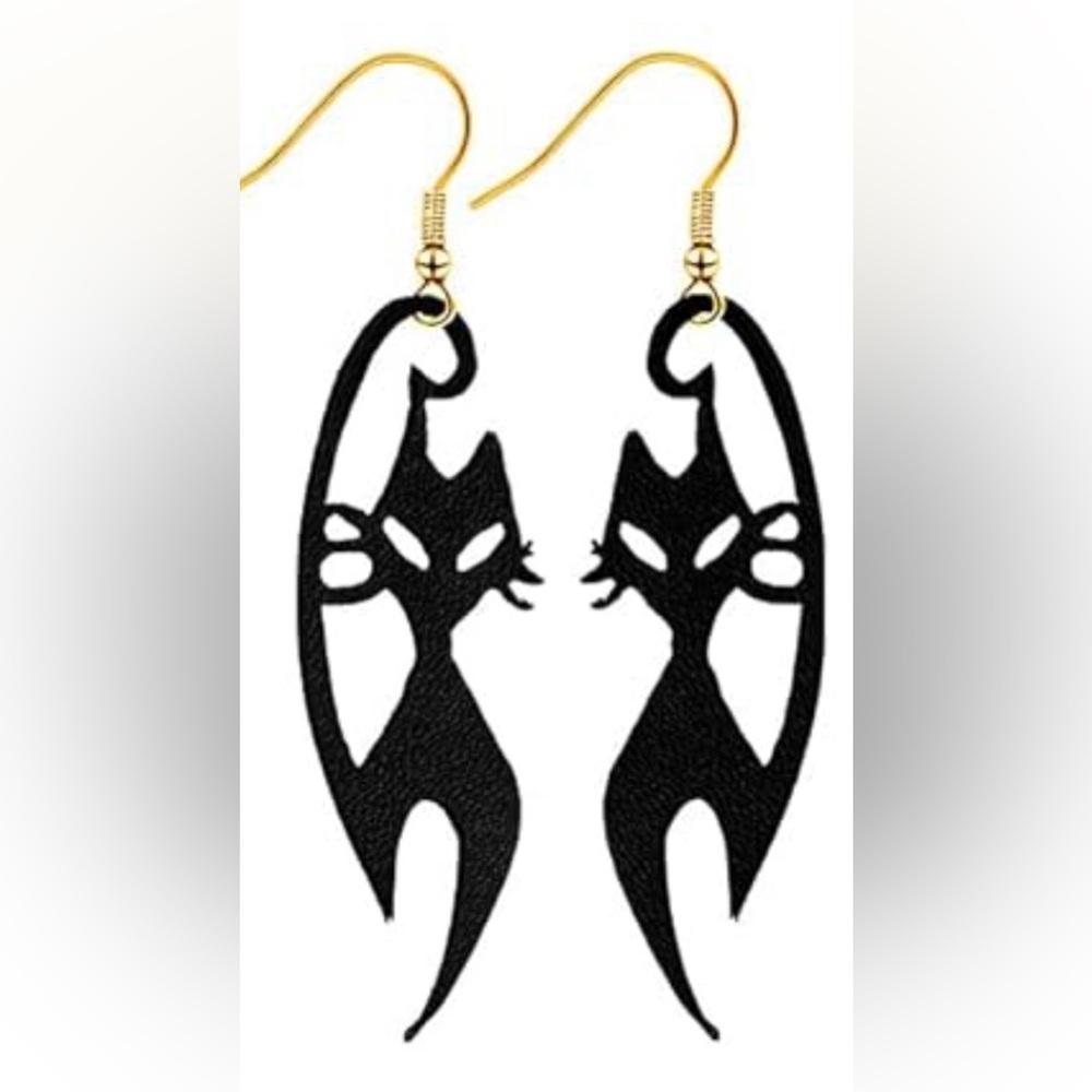 Earrings, Black Cat Earrings, NIP, Cat Lovers 🐈‍⬛